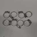 Precision Brand - 33040 M6S Micro Seal, Miniature All Stainless Worm Gear Hose Clamp, 5/16" - 7/8" (Pack of 8) (5/16 inches)