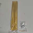 HALIGATE Bright Gold M10 Threaded Extension Rod for Pendant Light, Island Lighting, Chandeliers,Lighting Fixture downrods & Stems,12 Inches