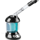 Facial Steamer - DENFANY Nano Ionic Face Steamer with Extendable 360° Rotating Arm - Portable Facial Steamer for Personal Care at Home or Salo (Black)