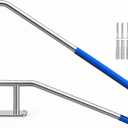 Pool Handrail, 57" x 32" Pool Railings for Inground Pools, 314 Stainless Steel Swimming Pool Handrail with Non-Slip Grip Cover, Heavy Duty Pool Handrails Support 500 lbs
