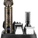 Scttomon Beard Trimmer Kit Professional Hair Clipper Zero Gapped T-Blade Electric Shaver Razor Nose Body Trimmer for Men Cordless Grooming Kit 7 in 1