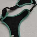rabbitgoo Dog Harness No Pull with 2 Leash Clips, Adjustable Soft Padded, Reflective Oxford No Choke Pet Vest with Easy Control Handle for Medium Sized Dogs, Black & Turquoise, M
