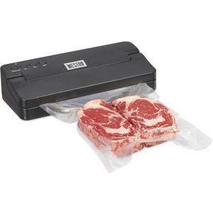 Weston Compact Food Vacuum Sealer Machine, Powerful 23 Hg Pump, For bags Up To 11 Wide, 100 Watts, Corner Guides for Easy Align, Intuitive Controls + Pulse Function, Black (65-2061-W)
