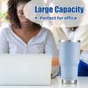 DS 30oz Blue Tumbler Stainless Steel Double Wall Vacuum Insulated Mug with Straw and Lid, Cleaning Brush for Cold and Hot Beverages