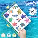 6 x Pre-Cut Turtle Temporary Tattoos - Under The Sea Creatures Ocean-Themed Stickers for Kids' Birthday Party Supplies, Decorations, Favors, and Prizes - Turtle Party Decorations