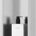 Qeke Stainless Steel Shower Niche 8" X 36", No Tile Needed Wall Niche Three-Tier, Recessed Shower Shelf for Bathroom Storage, Brushed Nickel