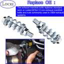 2Sets Car Exhaust Manifold Bolts Muffler Repair Kit,Steel M10x1.5 MM Exhaust Bolts and Nuts Flange Repair Kit with Springs for Exhaust Manifold Gasket Reduce Vibration Universal Car Accessories