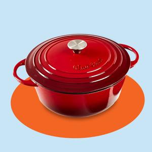 UNO CASA ENAMELED CAST IRON DUTCH OVEN, Red