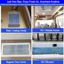 Air Vent Filters,20''x90''Cut to Fit Air Filter Material (80+Filters),MERV 8 Electrostatic Air Vent Filter for Home Floor, Grilles, Ceiling, HVAC Furnace Vents, With 48PCs Adhesive Hook Tape