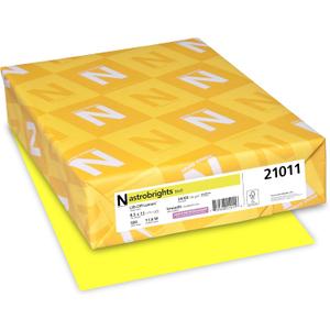 Bright Color Paper, Neenah Astrobrights, Letter Paper Size, 24 Lb, FSC Certified, Lift-Off Lemon, Ream Of 500 Sheets