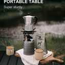 MSSOHKAN Camping Table Folding Portable Camp Side Table Aluminum Lightweight Carry Bag Beach Outdoor Hiking Picnics BBQ Cooking Dining Kitchen Black Medium