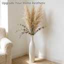 White Ceramic Tall Floor Vase,19.7 Inch Large Decorative Vase for Home Decor, Living Room, Bedroom, Bathroom, Kitchen, Center pieces, Office, Minimalism Style Design for Pampas Grass Vase