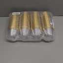 [200 Pack] 9oz Clear Plastic Cups with Gold Rimmed Sturdy & Food Safe Disposable Wine Glasses Party Wedding Cups Disposable Drinking Cups Plastic Cocktail Glasses for Wine, Juice & Cold Beverages