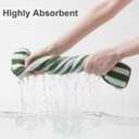 Smuge 18 Pcs Bath Towel Set, Include 6 Bath Towel Sheets, 6 Hand Towels and 6 Washcloths - Highly Absorbent Quick Dry Microfiber,Ultra Soft Bathroom Towel Set with Hanging Loop - Light Green