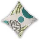 Mid Century Pillow Covers 20x20 Set of 2, Boho Abstact Teal Sunset Decorative Throw Pillow Covers Outdoor Summer Modern Aqua Cushion Case for Bed Couch Sofa Home Decor