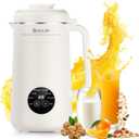 Nut Milk Maker Machine - 8 in 1 Soy Milk Maker Machine 40 Oz with Self-Cleaning, 24H Delay Start & 12H Keep Warm, Automatic Plant-Based Milk Blender for Almond, Oat, Coconut, Soybean (White)