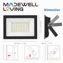 2-Pack 50W LED Flood Lights Outdoor 9000 Lumens Super Bright Security Lighting, IP66 Waterproof, 5000K Daylight Energy-Efficient Outdoor Lights for Garage, Garden, Lawn, Backyard