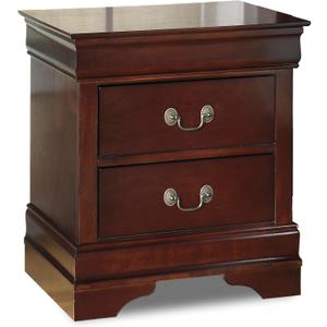 Signature Design by Ashley Alisdair Traditional 2 Drawer Nightstand, 23.75" Tall, Dark Brown, 21.63" W x 15.75" D x 23.75" H