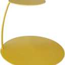 1PC Top 3.93'' High 5.9'' Base 7.87'' Gold Metal Floating Cake Spacer Separator for Wedding Party Birthday Compartment Stand Yellow