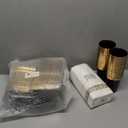 Nervure 175PCS Clear Purple Plastic Plates - Purple Party Plates Set for 25 Guests Include 25Dinner Plate, 25Dessert Plate, 25Cups, 75 Cutlery, 25Napkins Perfect for Wedding & Party & New Year