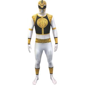 Morphsuits White Power Ranger Costume Adult, Mens Power Ranger Costume (Medium)