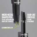 Maybelline Brow Inserts Eyebrow Pen, Micro Needle Shaped 2-In-1 Dual-Ended Brow Makeup Pen and Gel, Water-Resistant, Smudge Proof for Up to 36-HR Wear, Deep Brown