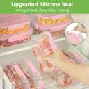 10-Pack Food Storage Containers with Airtight Leakproof Lids, BPA-Free Meal Prep Containers for Microwave/Dishwasher/Freezer, Pink, 47.3oz Each