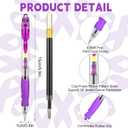 Gersoniel 48 Pcs Purple Ribbon Ballpoint Pen Pancreatic Cancer Awareness Pens Domestic Violence Awareness Retractable Pen Gifts Bulk Alzheimer Overdose for Society Charity Events Party Favors