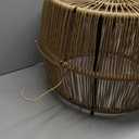 Muse & Lounge Co. Ysar Boho Rattan Round Coffee Table Outdoor with Metal Frame, All-Weather and Rust Resistant, Handcrafted Coastal Furniture for Patio, Poolside, Garden, Yard, Natural Brown