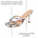 Women's Strappy Thong Heeled Sandals Square Open Toe Slip On Stiletto Heels Flip Flops Fashionable Sexy Backless Kitten Heel Slippers Shoes
