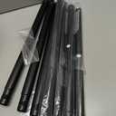 Curtain Rods for Windows 16 to 240 Inches Adjustable Length 1 Inch Diameter Window Curtain Rod with Aluminium Finials, Black