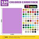 OcePor 150 Sheets Colored Cardstock 75 Colors, 8.5x11 Color Cardstock Bulk, 250gsm/92lb Assorted Colors Construction Paper for Printing, Card Making, Die Cutting, Crafts, Scrapbooking, Party