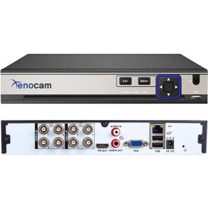 8CH 5M-N/1080N Full High Definition Hybrid for AHD/TVI/CVI/Analog/IP DVR H.265 CCTV Video Recorder P2P Remote Phone Monitoring for Home Security Surveillance System Camera (NO HDD)