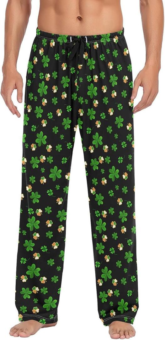 JUDIAN English Bulldog Men's Pajama Bottoms Soft Sleep Pant with Pockets Sleep Pj Lounge Pants for Men (Medium, Color 3)
