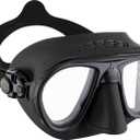 Cressi Adult Scuba Diving Mask, Fog Stop, Low Volume, Wide View - Calibro: made in Italy (Black)