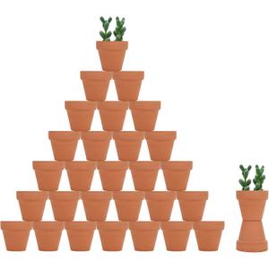 32pcs Small Mini 2" Terracotta Pot Clay Ceramic Pottery Planter, Cactus Flower Nursery Terra Cotta Pots, with Drainage Hole, for Indoor/Outdoor Succulent Plants, Crafts, Wedding Favor