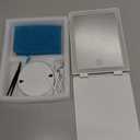 Travel Makeup Mirror with Lights, Rechargeable Portable Folding Compact Mirror Set with Tweezer, Lighted Makeup Mirrors with 72 LED 3 Color Light Modes, Dimmable Touch Screen LED Mirrors (White)