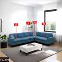 NicBex 4 Piece Modern Velvet Living Room Set with Sofa and Loveseat Modular Sectional Set Living Room Furniture Sofa Couch,Blue