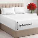 Extra Deep Pocket King Sheets - 4 Piece Breathable & Cooling Bed Sheets - Hotel Luxury Bed Sheet Set - Soft, Wrinkle Free & Comfy - Easily Fits Extra Deep Mattresses - Deep Pocket White Sheets Set