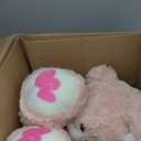 HollyHOME Giant Teddy Bear Stuffed Animal Large Bear Plush with Red Heart for Girlfriend and Kids Holiday Toy Gift 36 inch Pink