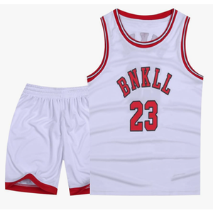  6-16Years Youth Basketball Sports Jerseys 23# for Boys Girls Basketball Jersey 2Piece Set, Size 170