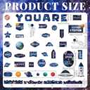 90 Pcs Space Affirmation Station Classroom Bulletin Board Set Motivational Bulletin Board Back to School Positive Affirmations Accent Cutout Mirror Growth Mindset Decor for School Office Home