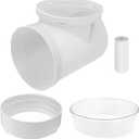 Dryer Vent Connector Kit,90 Degree Dryer Vent Elbow+Sealing Kit for 4 Inch Dryer Duct, Dryer Adapter,Space-Saving Design for Tight Space (No hose)
