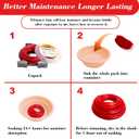 Cluparis 1-Pound Commercial Heavy Duty Round Trimmer Line .155-Inch-by-102-ft String Trimmer Line in Spool, Nylon Weed Eater String with Line Cutter, Red