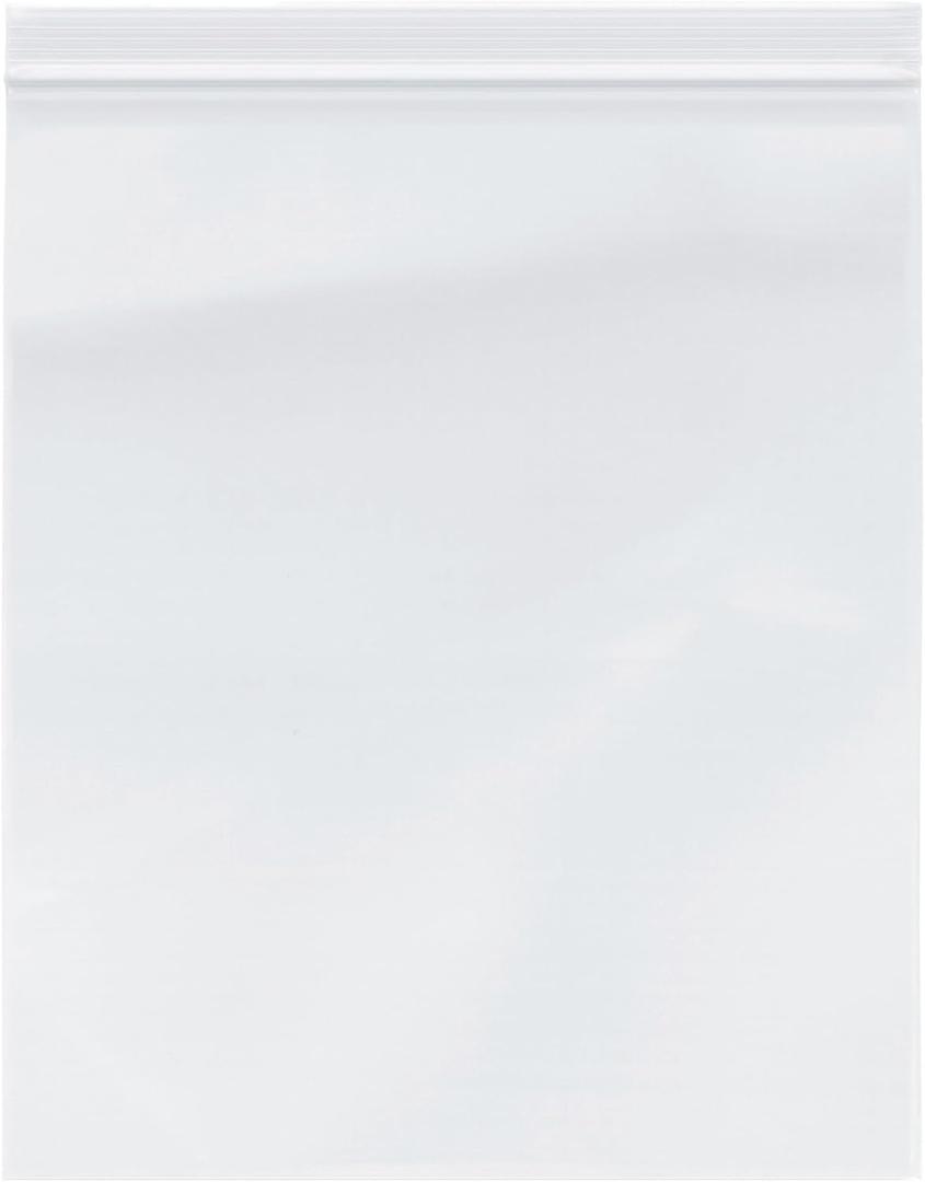 Plymor 10" x 12" (Pack of 100), 2 Mil Zipper Reclosable Plastic Bags