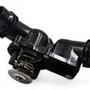 Car Thermostat Replacement for BMW 528i E39 1998-2000, No.11531436823/11537509227/11534509763/11531437040 Plastic Metal Black 1 Pc