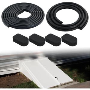 Upgraded Wider Replacement for Older Bilco Basement Door Weatherstrip Kit (4 Cap Seal Pad,1 Bulb Trim Gasket,1 U Shaped Gasket) Fit for Bilco Basement Doors Door 