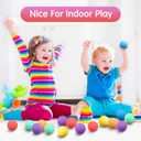 Gejoy 24 Pieces Soft Foam Balls Bulk Lightweight Mini Balls for Safe Indoor Toys Fun Assorted Colors Sponge Balls Birthday Party Favors Bag Gifts for Boys and Girls