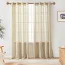 USFOOK Wood Curtain Rod 32 to 58 Inch(2.6 to 4.8 ft) with Brackets, 7/8 Inch Splicing Single Curtain Rods for Windows 20 to 54 In, Adjustable Decorative Curtain Pole with Square Finials