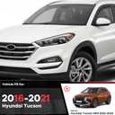 in-Channel Window Rain Guards Fit for Hyundai Tucson 2016 2017 2018 2019 2020 2021, Smoke Tinted Side Wind Deflectors, Vent Window Visors Shades Shields-4 Pieces